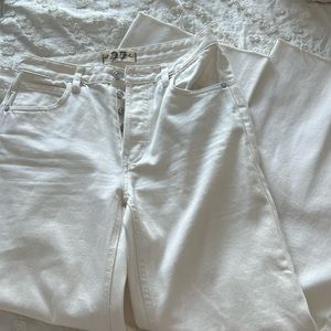 Free people wide leg pants white